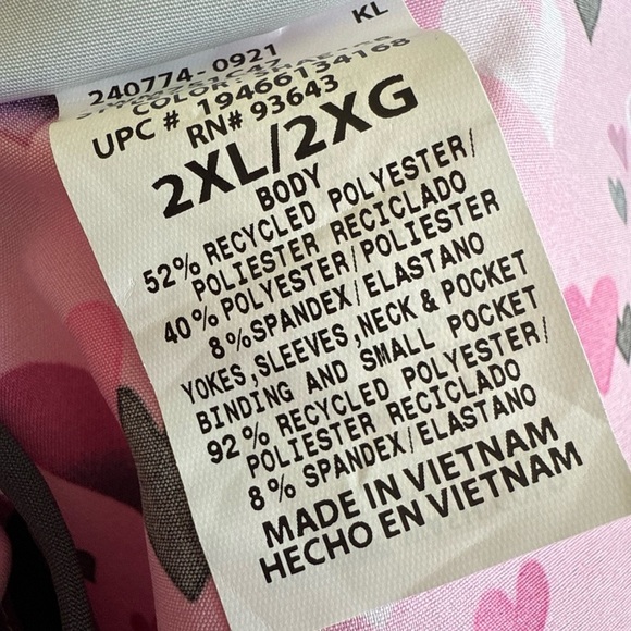 Scrubstar Womens Size 2XL Sentimental Hearts Valentines Day Pink Scrub Top NWT - Picture 6 of 9